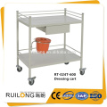 RT-024T Top Level Cheap Carbon Steel Hospital Patient Nursing Trolley